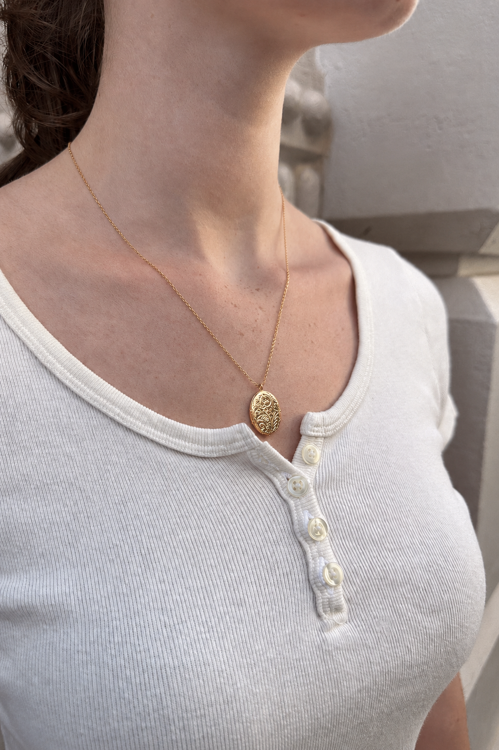 Gold Locket Necklace