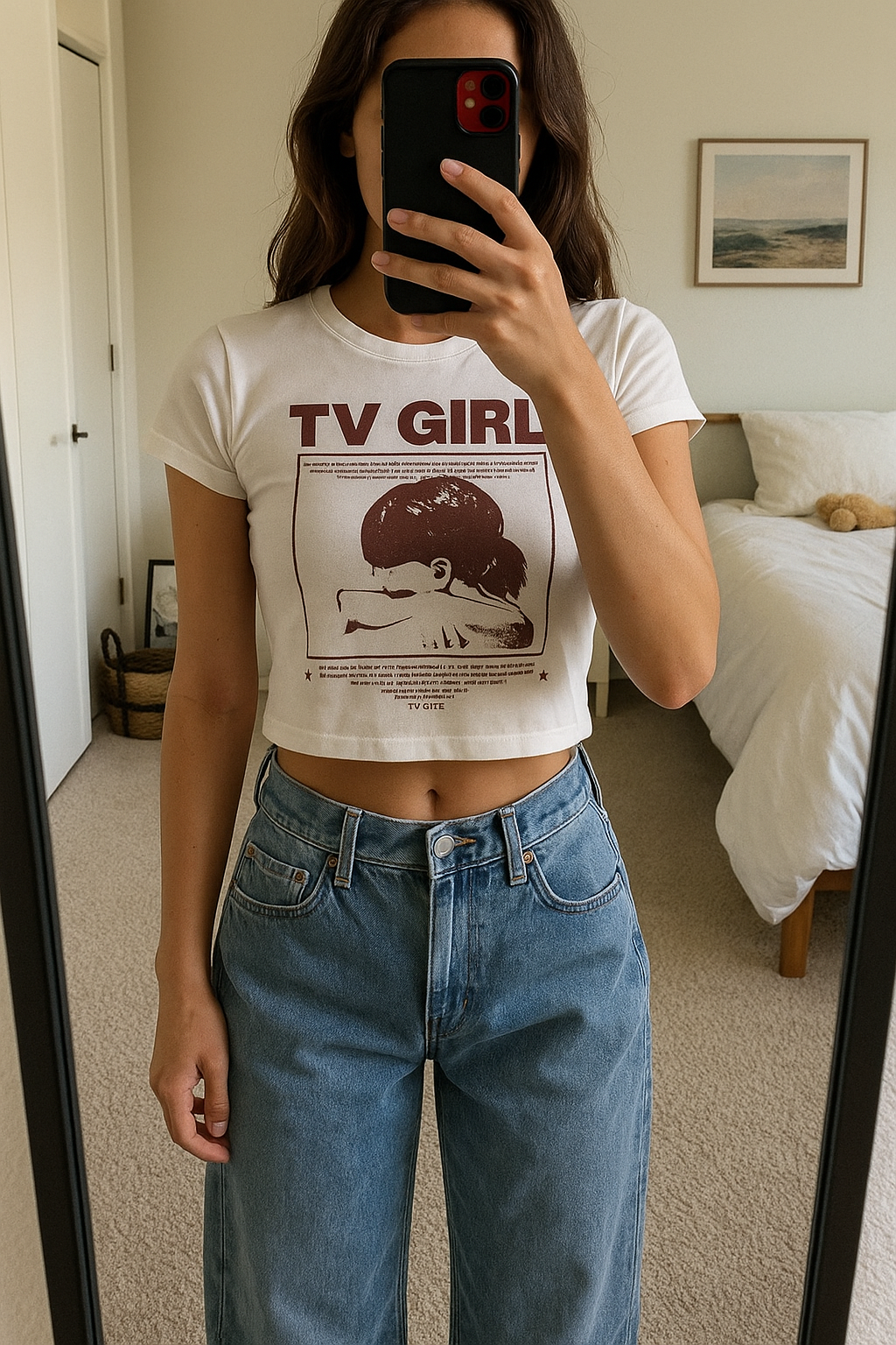 Y2K 'TV Girl' Crop Top